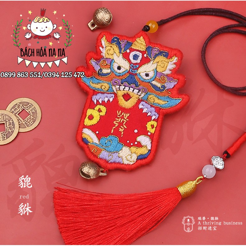 DIY bộ kit thêu Túi Thêu Thủ Công Họa Tiết Rồng và Hổ Độc Đáo - Na na Handmade DIY Gói nguyên liệu thêu
