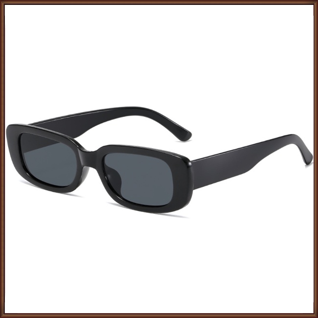 Kính Mát Gọng Vuông Nhỏ Chống Tia Uv Thời Trang Cho Nam Nữ