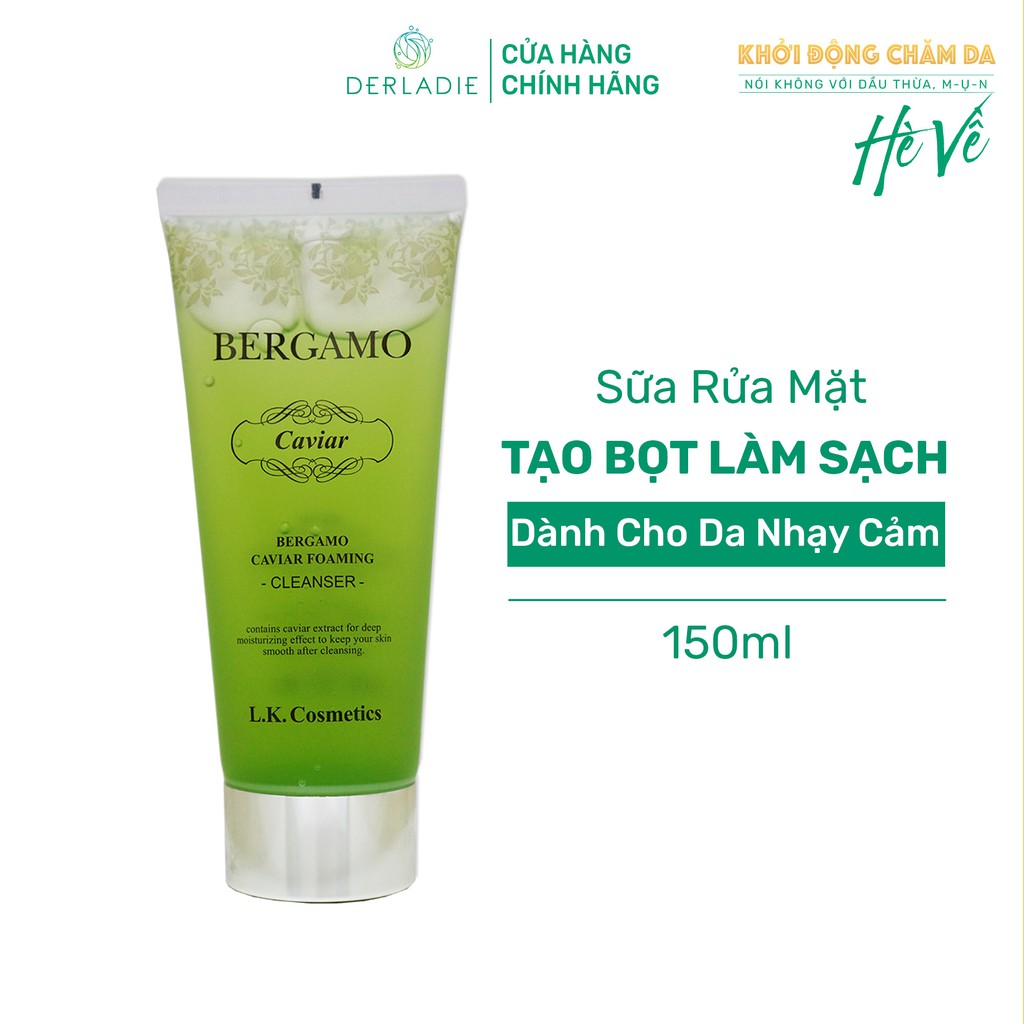 [Mã FMCGMALL -8% đơn 250K] Sữa Rửa Mặt Derladie Bergamo Caviar Foaming Cleanser 150ml