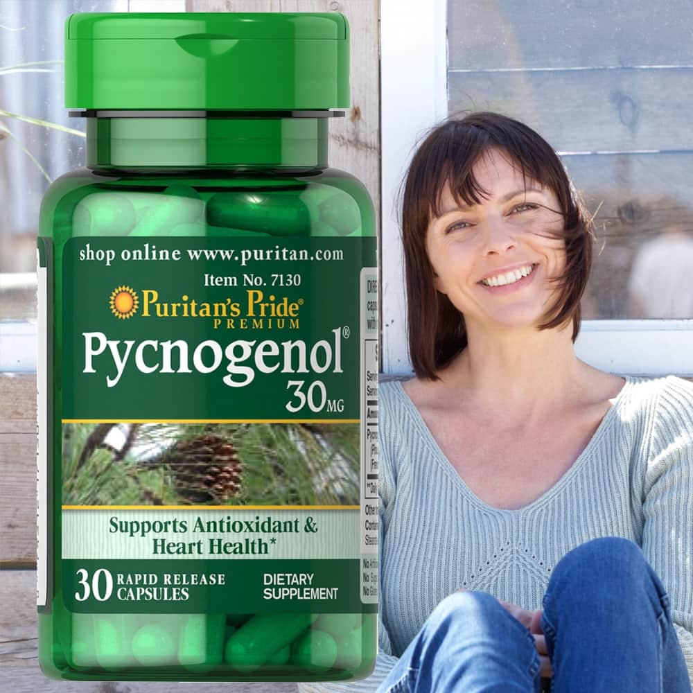 Chống oxy hóa từ nhựa cây thông đỏ Puritan’s Pride Pycnogenol 30 mg 30 viên