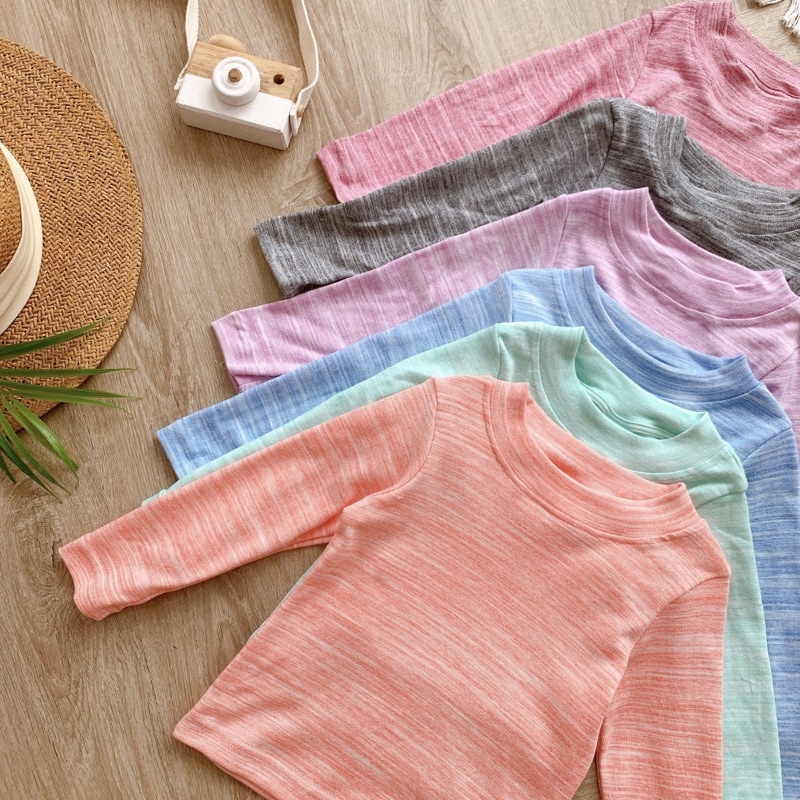 Bộ cotton len cổ 3 phân cho bé trai bé gái dày dặn size từ 10-24 cân