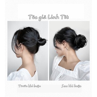 Búi rối Tóc Giả Từ Tóc Thật -Tóc thật 100%