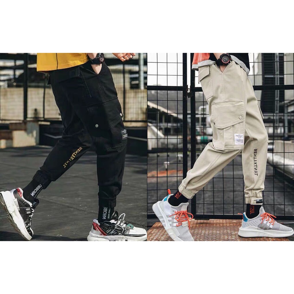 Quần Jogger Kaki Túi Hộp Nam Nữ Unisex Chất Dày Dặn