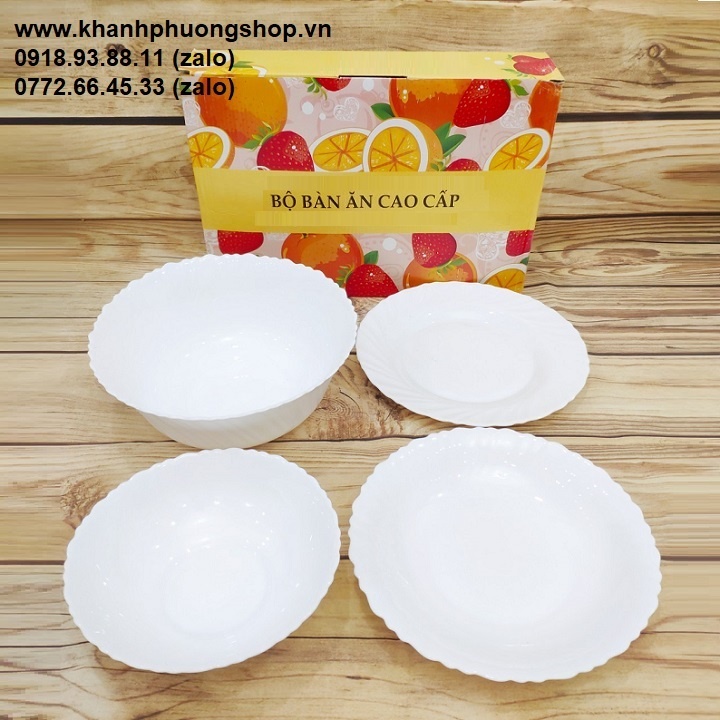 Bộ tô chén dĩa sứ trắng - tô chén dĩa sứ trắng