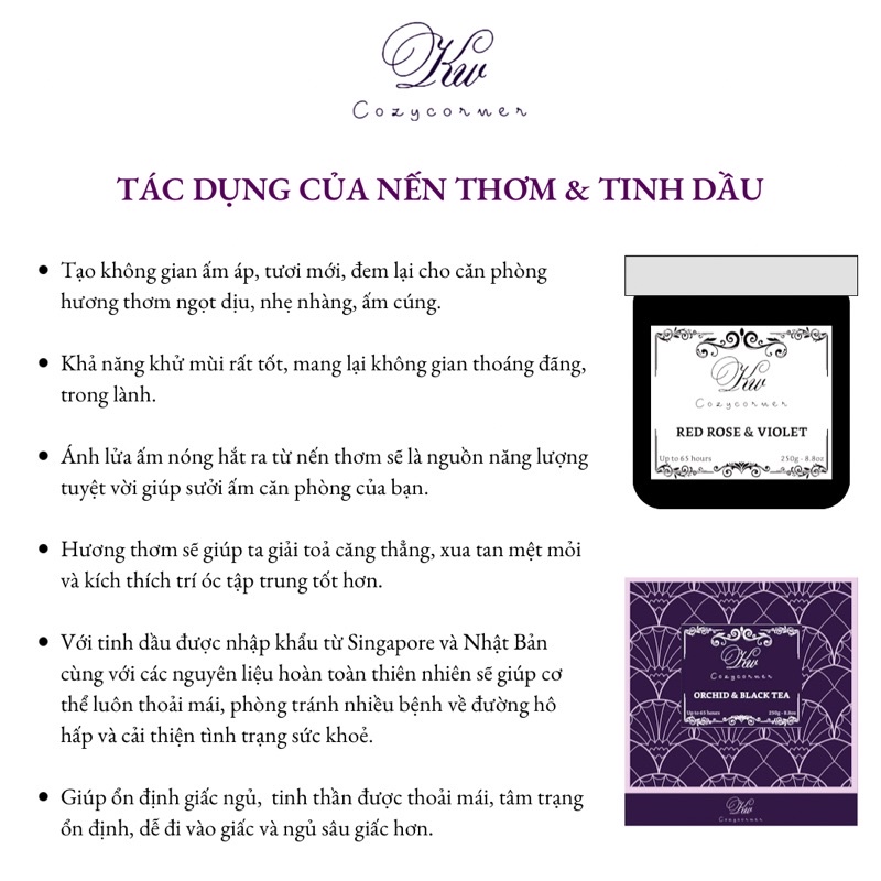 Nến thơm cao cấp KW Cozy Corner Jasmine & Patchouli