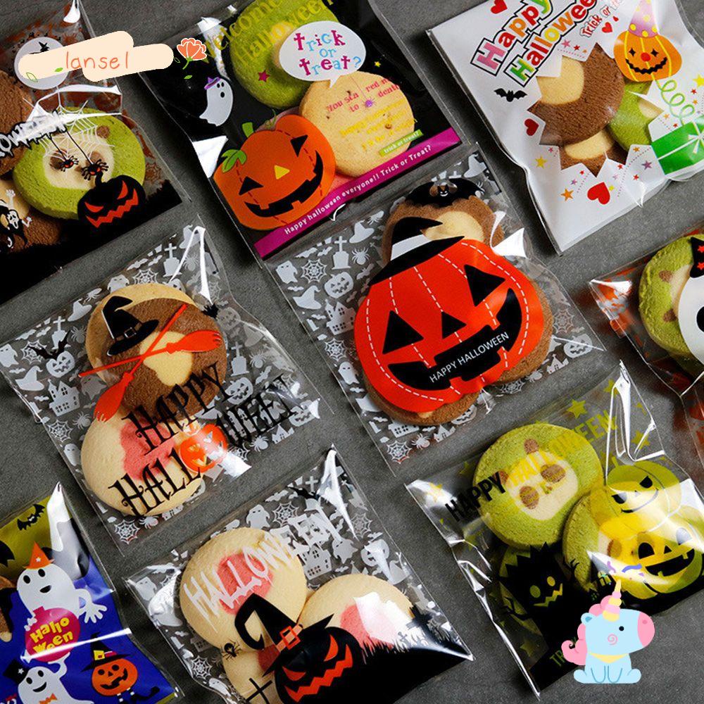 Set 100 Túi Nhựa Đựng Kẹo Tự Dính Trang Trí Tiệc Tùng Cho Bé