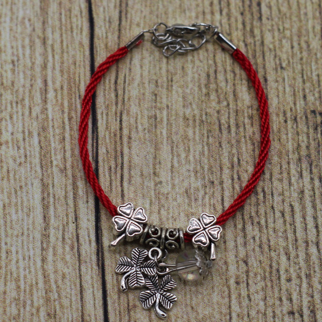 VT148 Vòng tay cỏ 4 lá 5 cái/lốc