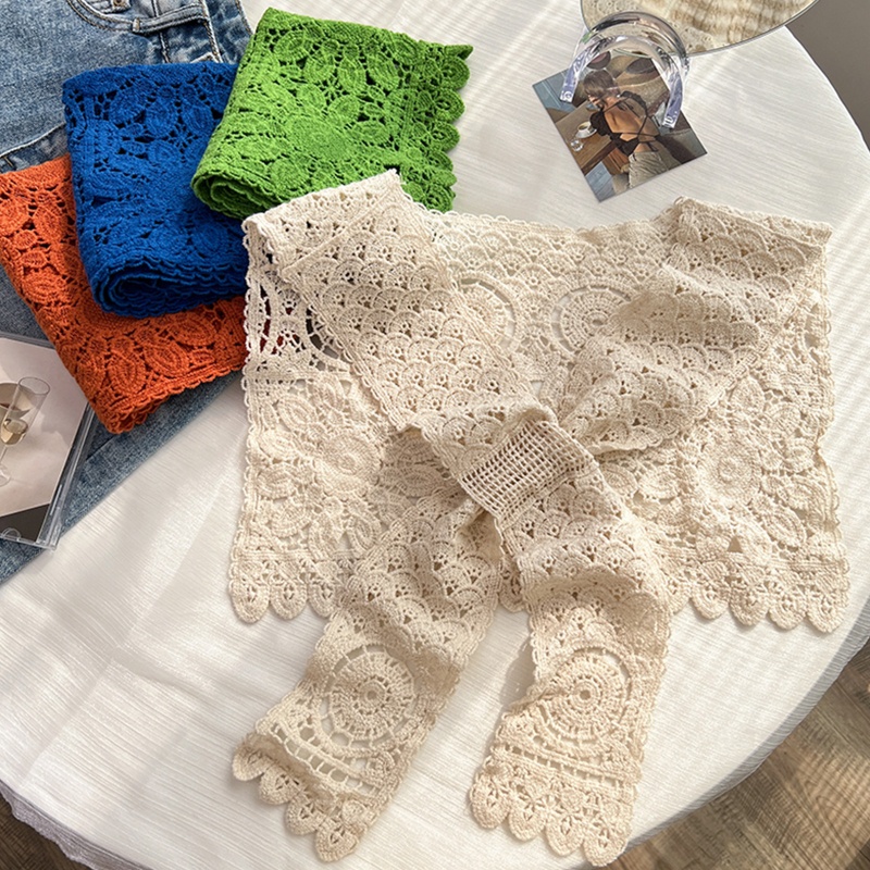 Khăn Choàng Cổ Và Khăn Choàng Ren Thêu Móc Thời Trang Nữ