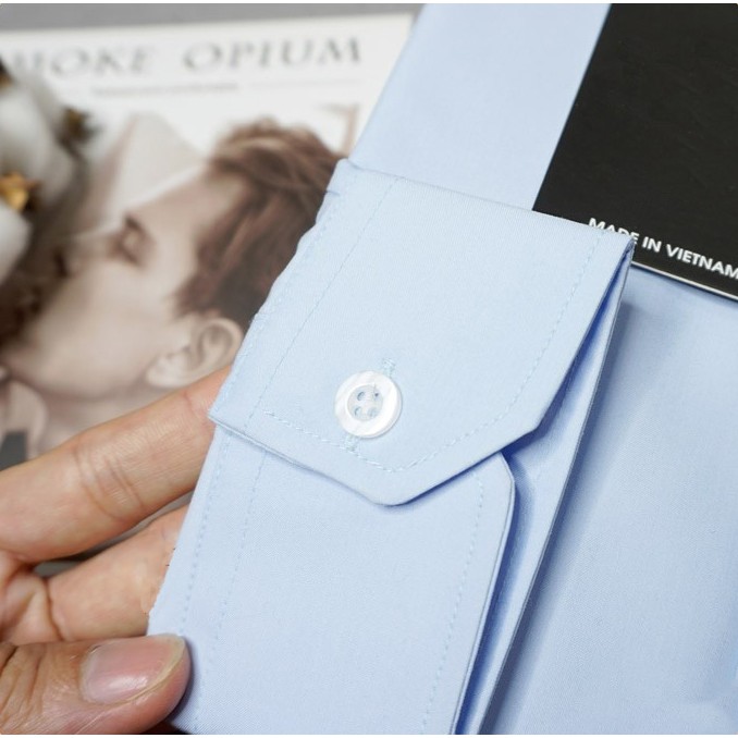 Áo sơ mi nam trơn ZM bigsize không xù, sơ mi nam Hàn Quốc trắng chống nhăn dáng ôm | BigBuy360 - bigbuy360.vn