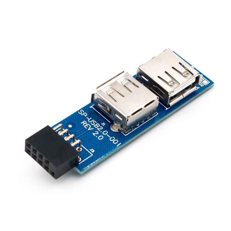 Adapter Chuyển Đổi 9pin Usb 2.0 Female Pin Header To Dual Usb2.0 Port Adapter Card