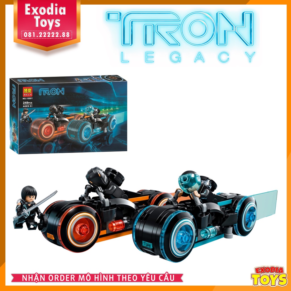 Xếp hình TRON Legacy nhân vật và Moto Trò Chơi Ảo Giác - Đồ chơi lắp ghép sáng tạo - BELA 10881 Lego Ideas 21314