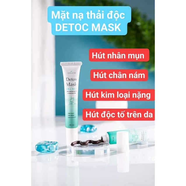 [tặng cọ -mẫu mới 20gr] MẶT NẠ THẢI ĐỘC DR.LACIR- detox mask, kiềm dầu, sạch mụn