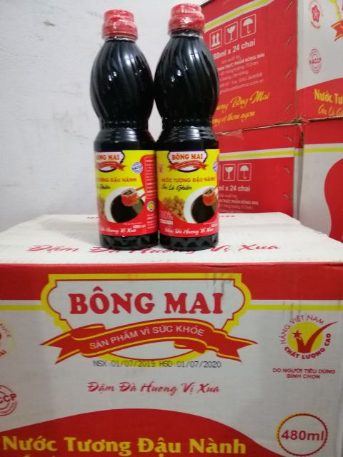 Nước tương xì dầu Bông mai chai 500ml