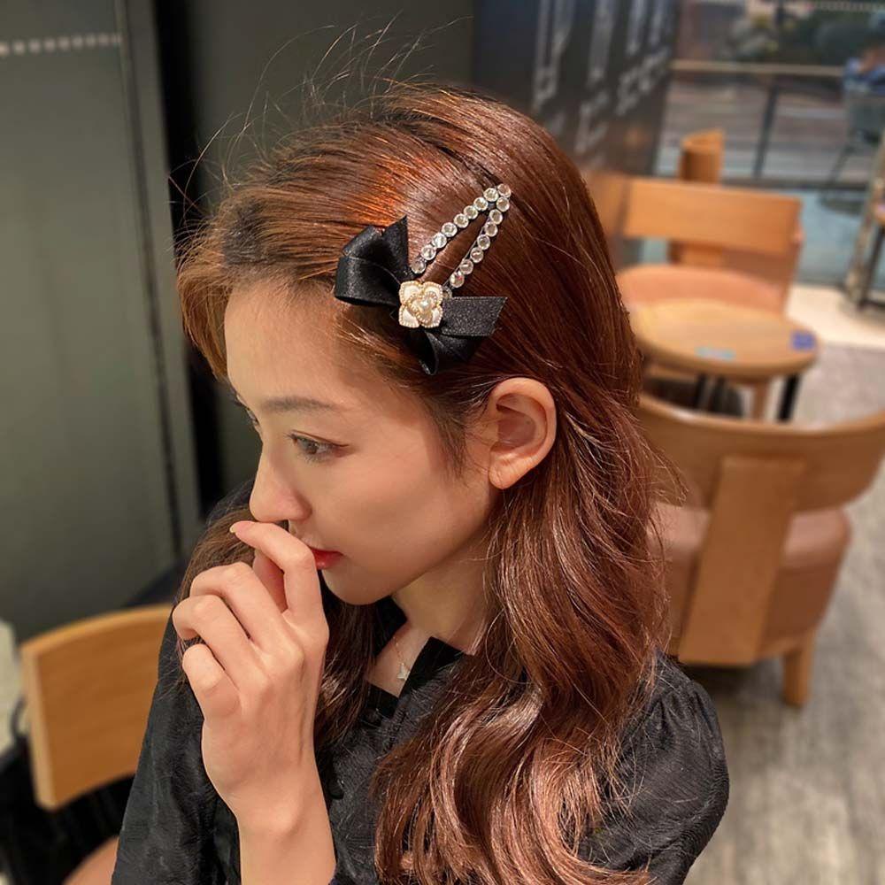 MXGOODS Kẹp Tóc Hình Hoa Trà Đính Đá Thời Trang Cho Nữ