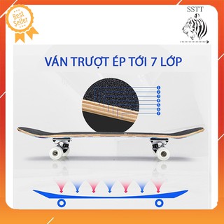 Ván trượt Skateboard Mặt nhám - Siêu bền