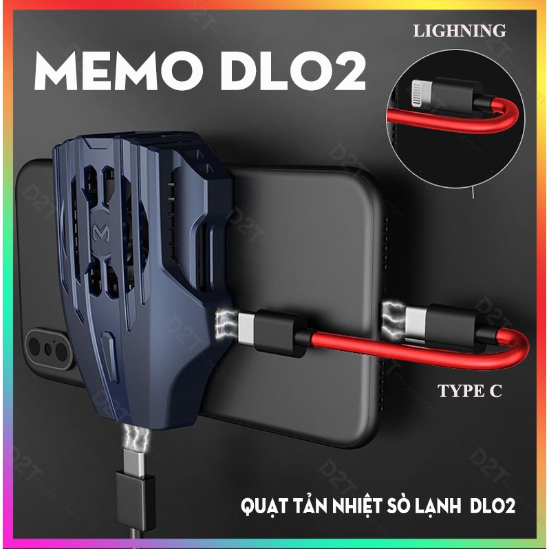 [PHIÊN BẢN MỚI] Quạt tản nhiệt gaming Memo DL02 , DL03 cho điện thoại, tản nhiệt sò lạnh siêu mát