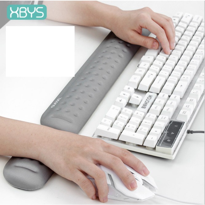 Kê Tay Bàn Phím Chuột Máy Tính Chống Mỏi Cổ Tay Đệm Silicon Mềm Mại Baona Size 87, 104 Để Bàn Cao Cấp