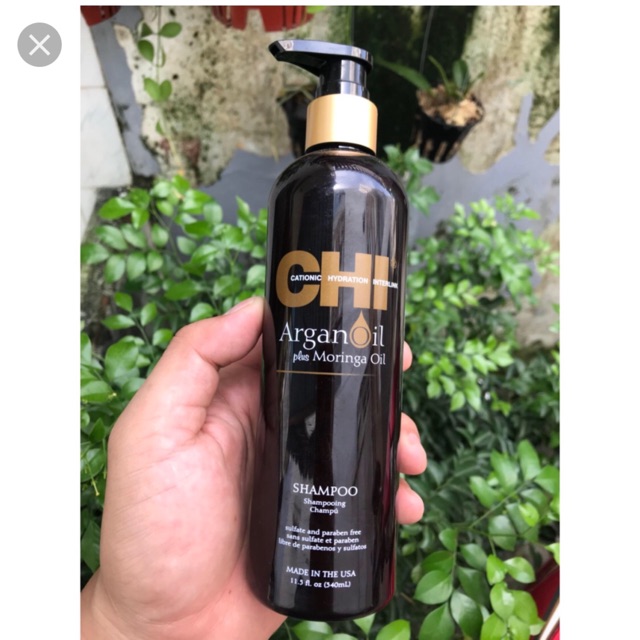 Dầu gội CHI Argan plus Moringa Oil Shampoo 340ml