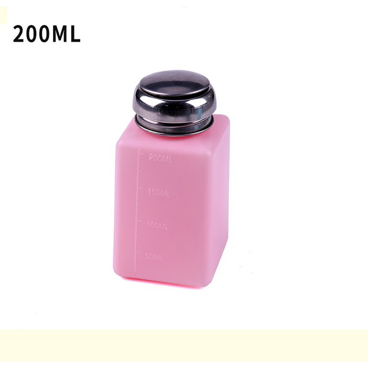 Chai đựng cồn chống tĩnh điện 200ml, 250ml màu hồng - chai đựng aceton sơn móng tay