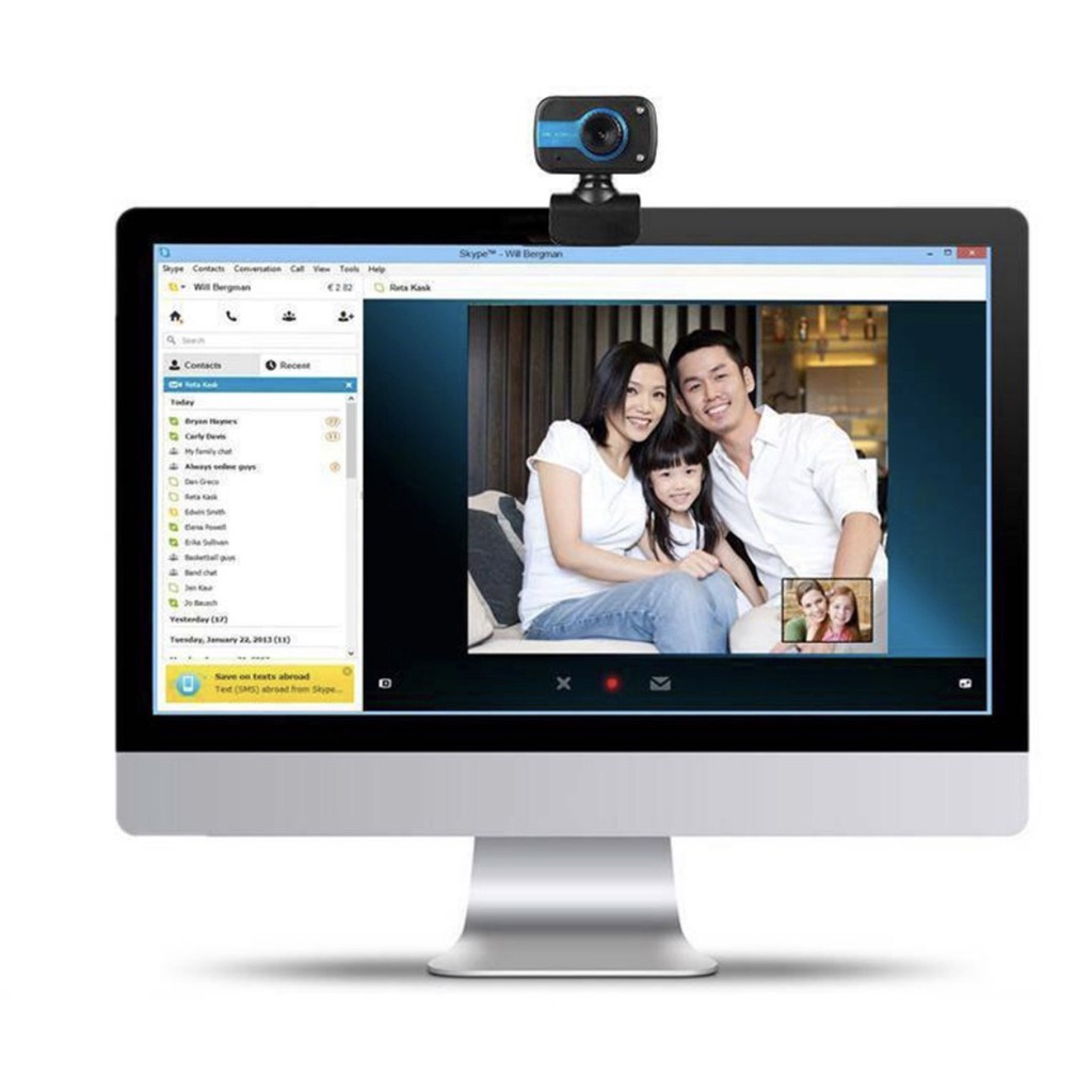 Webcame USB 2.0 HD có mic và kẹp cố định cho máy tính / webcam có mic / webcam máy tính