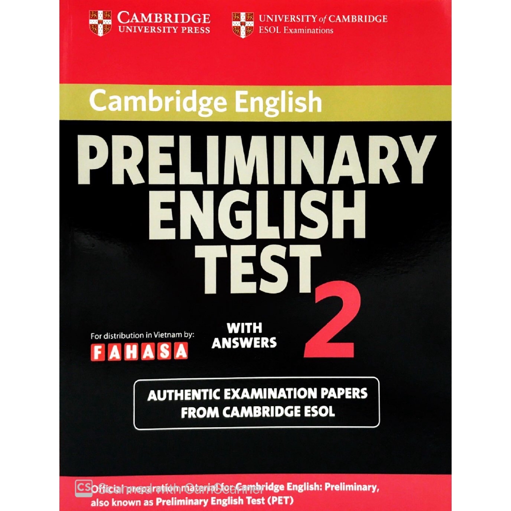 Sách - Cambridge Preliminary English Test 2 Student's Book with Answers FAHASA Reprint Edition