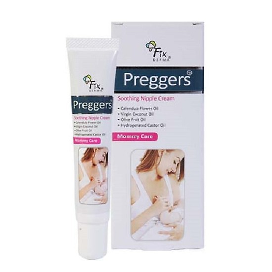 Fixderma Kem dưỡng ẩm, làm dịu mềm da núm vú Preggers Soothing Nipple Cream 20g