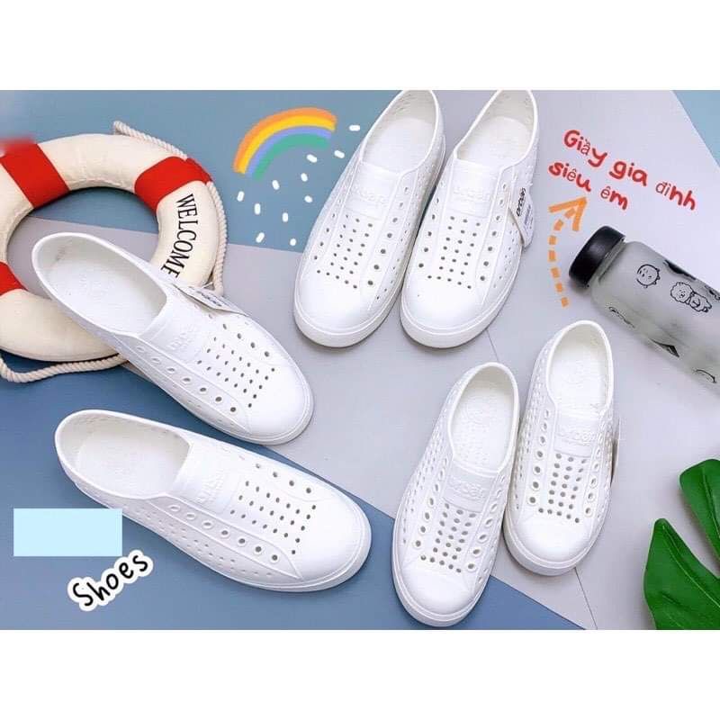 Giày nhựa lỗ nam nữ đi mưa đi biển-siêu nhẹ, siêu bền