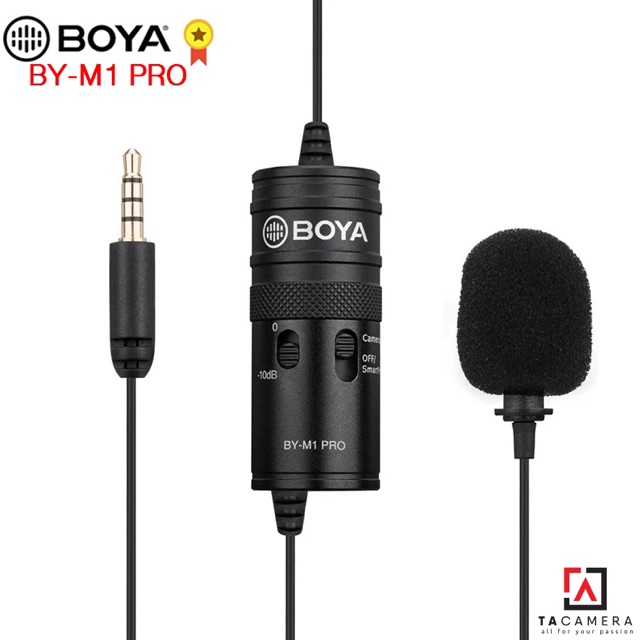 Microphone Thu Âm Cài Áo BOYA BYM1 PRO Giảm Ổn (Chính Hãng)