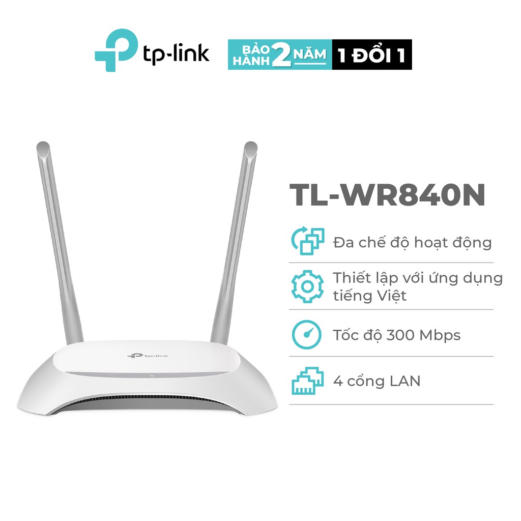 [Hỏa Tốc] Bộ Phát Wifi TP-Link TL-WR840N Chuẩn N 300Mbps | BigBuy360 - bigbuy360.vn