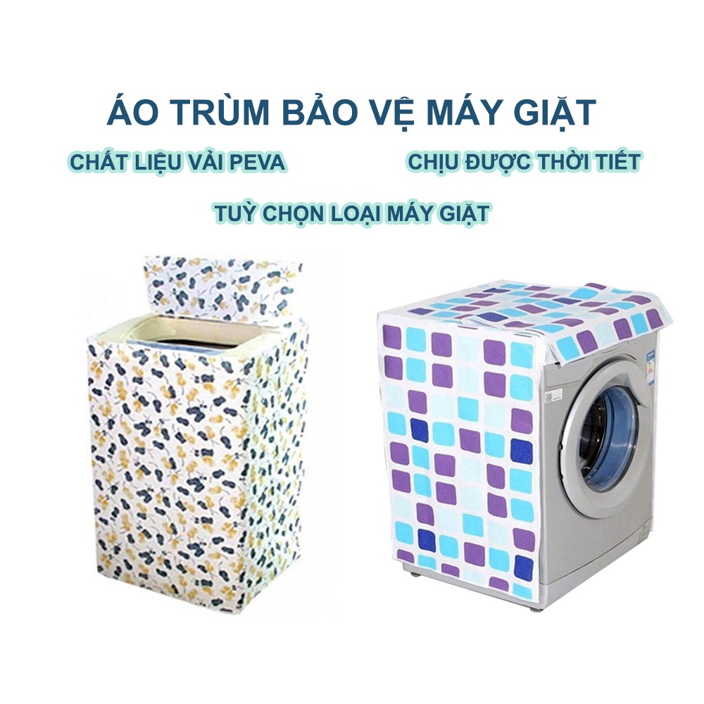 Vỏ Bọc Máy Giặt Cửa Trên Loại To Máy 7kg đến 10kg Loại Dày độ Bền Cao, áo Trùm Máy Giặt