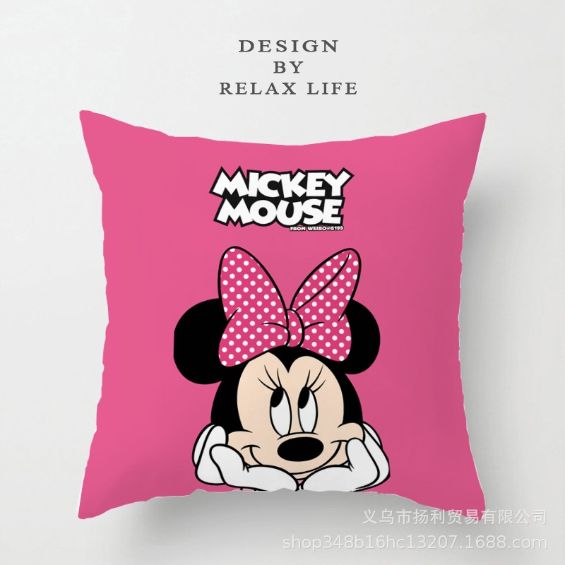 Vỏ Gối 45 * 45cm Hình Chuột Mickey Minnie Trang Trí Tiệc Cưới