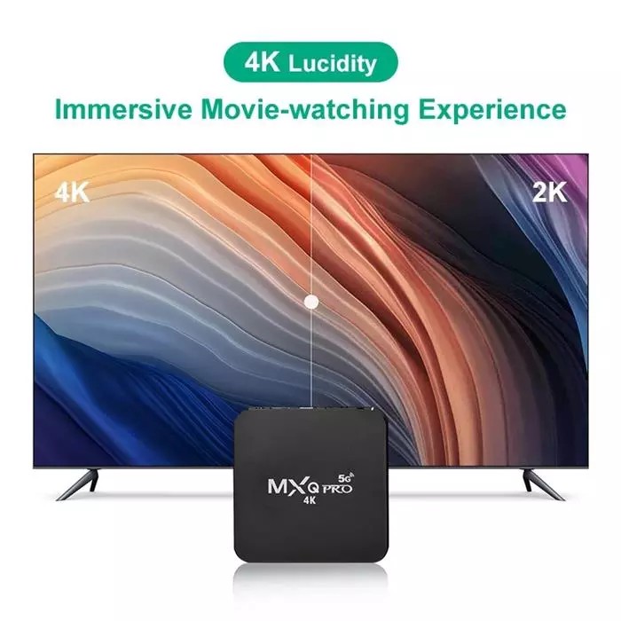 Thiết Bị Chuyển Đổi Tv Thường Thành Smart Tv Mxq Pro 2.4g / 5g Android 2gb 16gb Android Tv Box H.265 Hd 3d