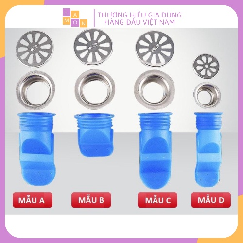 ⚡BỘ FULL PHỤ KIỆN⚡ Bịt Nắp Bồn Rửa, Cống Thoát Nước Ngăn Mùi Hôi, Côn Trùng 88146 Lamon Store