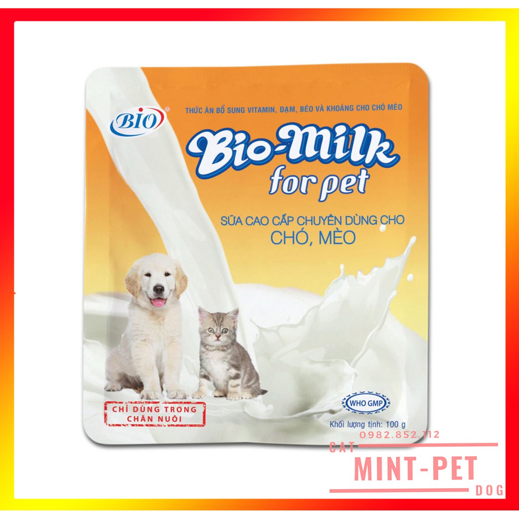 Sữa Bột Cho Chó Mèo Bio-Milk 100g Giá Rẻ #MintPet