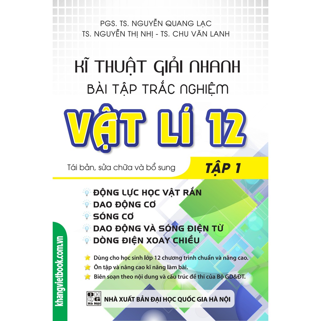 Sách - Combo Kĩ Thuật Giải Nhanh Bài Tập Trắc Nghiệm Vật Lý 12 ( Tập 1 + Tập 2 )