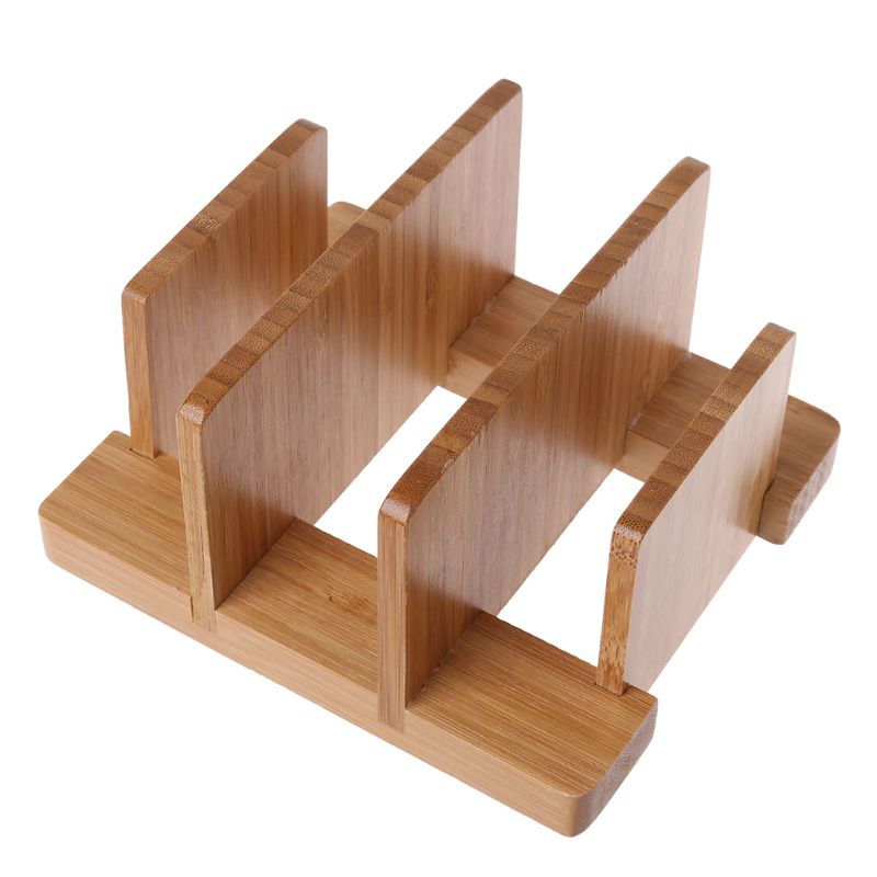 Giá Đỡ Thớt / Nắp Nồi Bằng Tre Tiện Dụng Cho Nhà Bếp