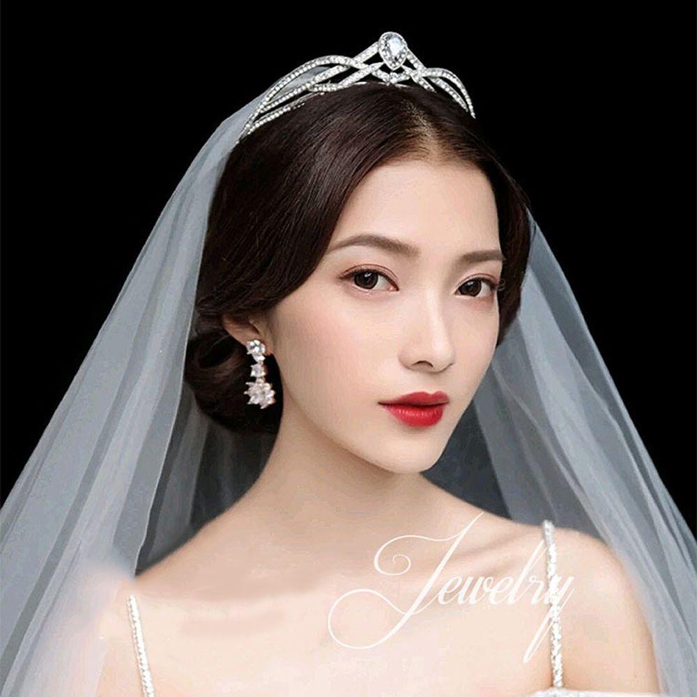 VANES1 Vương Miện Lớn Sang Trọng Cho Cô Dâu