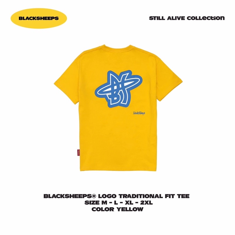 Áo thun tay ngắn BLACKSHEEPS màu vàng aka Traditional Fit Tee - YELLOW