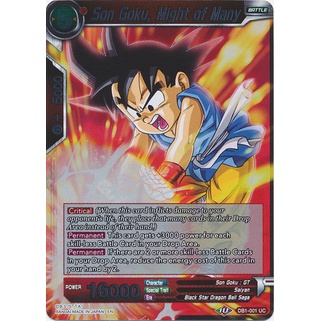 Thẻ bài Dragonball - TCG - Son Goku, Might of Many / DB1-001'