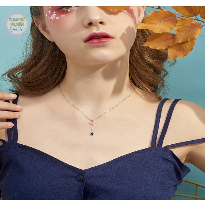 Dây chuyền nữ trăng sao nhỏ xinh cực cute, bạc ý S925, giá rẻ - DC88