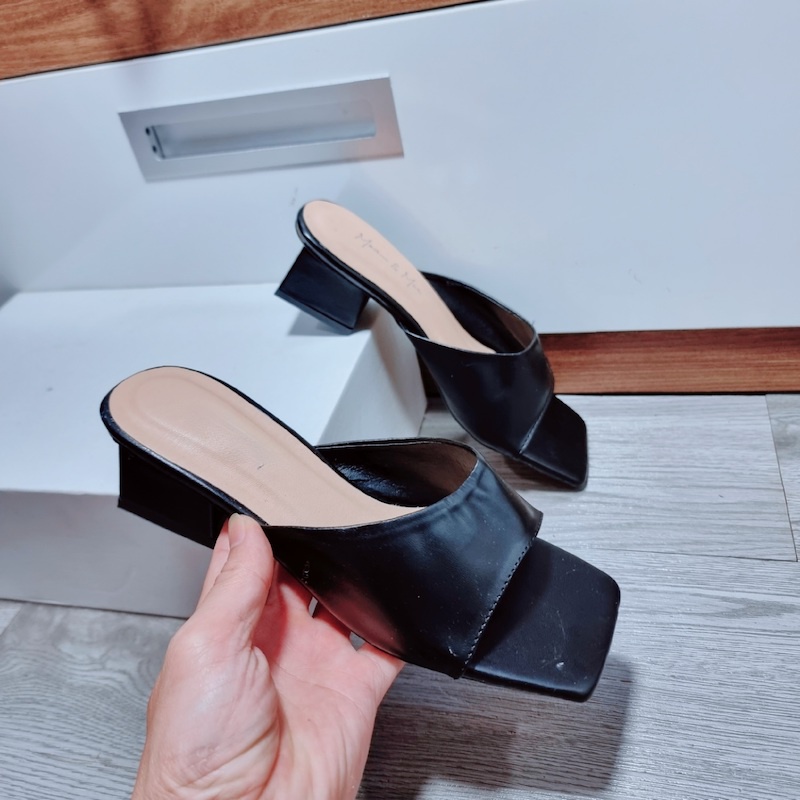 Dép Cao Gót Nữ 3 Phân Quai Da Mẫu Mới Siêu Hot - MS 121
