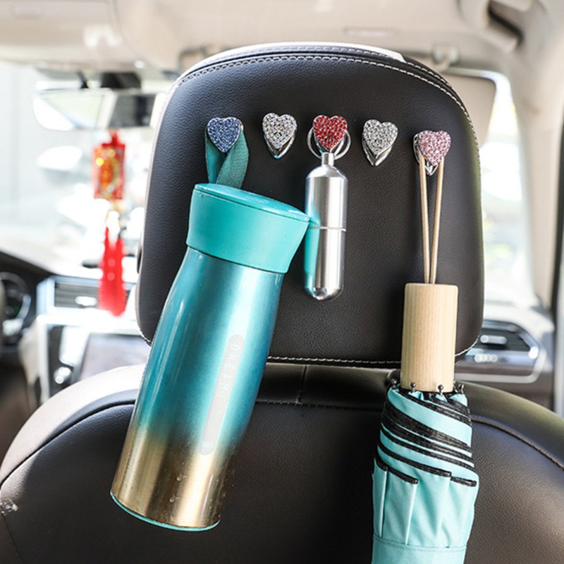 Móc Treo Dù / Xe Hơi / Văn Phòng Đính Đá Pha Lê Tự Dính Không Cần Khoan Lỗ