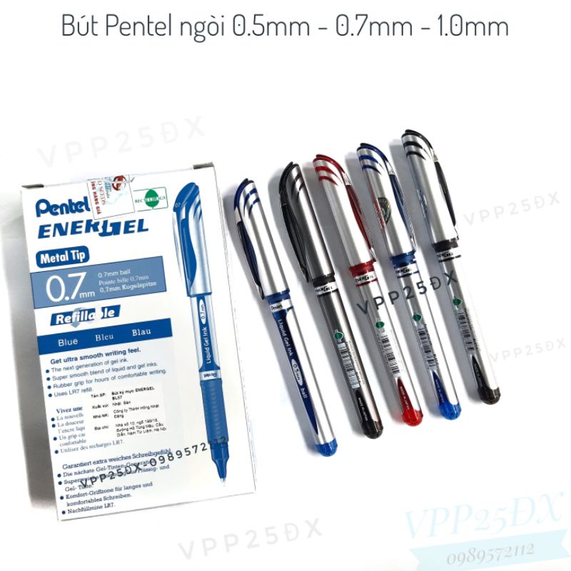 Bút,Ruột ký Pentel ngòi 0.5mm,0.7mm,1.0mm.(Hàng chính hãng)