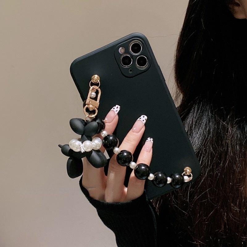 Ốp Điện Thoại Dẻo Họa Tiết Chú Chó Đeo Bong Bóng Dễ Thương Chống Sốc Cho iPhone11 Apple xs max 12pro 7