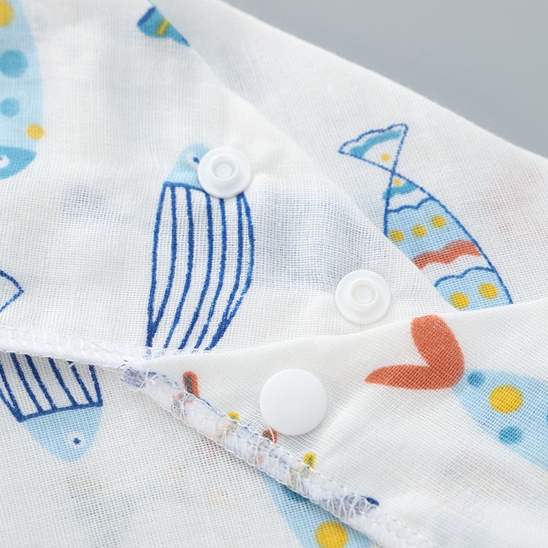 Sét 10 khăn yếm xô tam giác 4 lớp cotton mềm mại cho bé