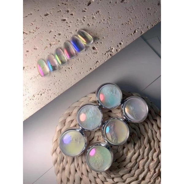 Tráng gương ngọc trai set 6 , ánh xà cừ hiệu ứng màu