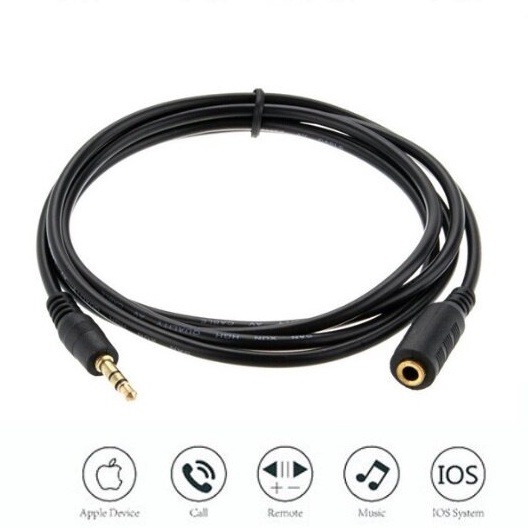 Cáp nối dài tai nghe loa âm thanh audio aux jack 3.5mm dây dài 1.5m, 3m, 5m cho điện thoại máy tính laptop máy nghe nhạc