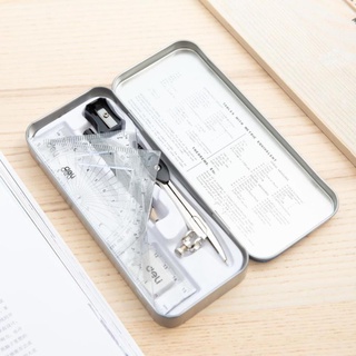 Bộ compa Deli, Bạc Gồm 8 dụng cụ/bộ - EG30505