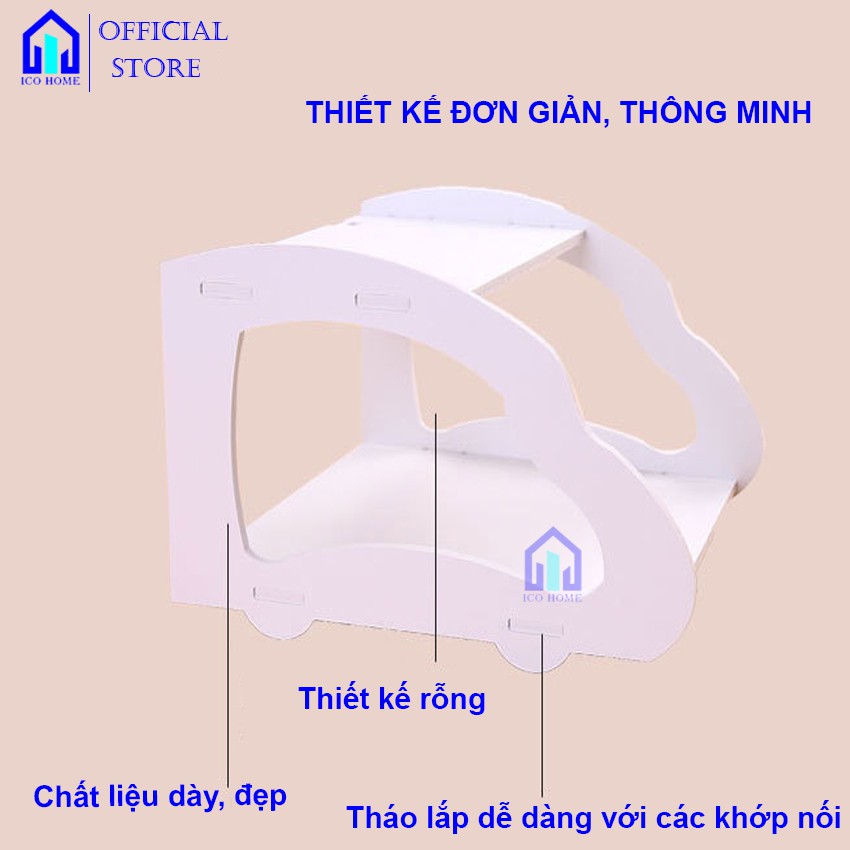 Kệ wifi treo tường 2 tầng KHÔNG CẦN KHOAN nhỏ gọn thông minh tiện lợi- ICO HOME