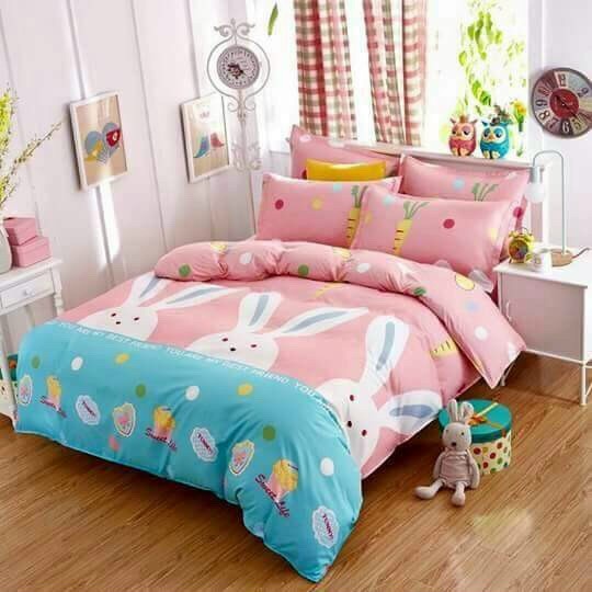 Bộ chăn ga vỏ gối vịt con tinh nghịch